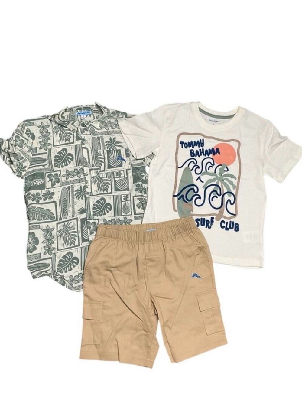 Tommy Bahama Boy’s Cargo Shorts, Top Tee Size 5 NWT